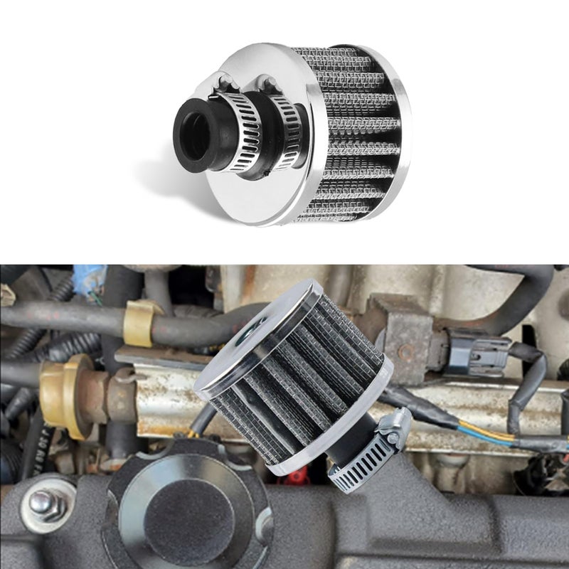 HAOBO 12mm Air Filter Intake Filter Breather  Small Engine Air Filter  Mini Universal Motor Cone Cold Clean Air Intake Filter Turbo Vent Breather  Car Accessories Car Filter Cover for Car Motorcycle - Image 1